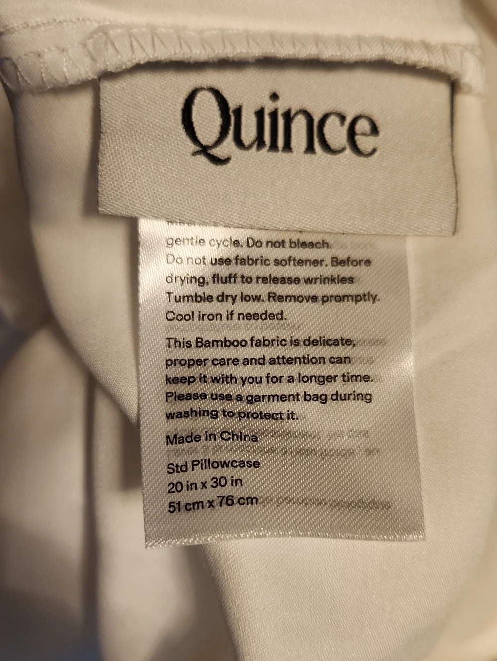 Quince Fitted Bamboo Sheet Set, Twin White NWOT Open Box